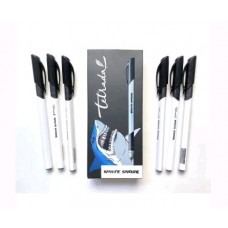 Ручка гелева Tetrada White Shark HG-811 12966 0, 6 мм чорна