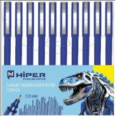 Набір файнлінеров синій HIPER 10шт 0, 5ммHFL-012 blue Набір файнлінеров синій HIPER 10шт 0, 5ммHFL-012 blue