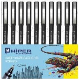 Набір файнлінеров чорний HIPER 10шт 0, 5ммHFL-014 black Набір файнлінеров чорний HIPER 10шт 0, 5ммHFL-014 black