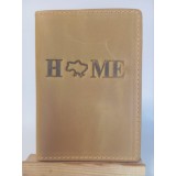 Обкл. на паспорт ''HOME'' шкіра 220х85 гірчиця