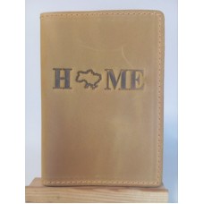 Обкл. на паспорт ''HOME'' шкіра 220х85 гірчиця