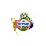 Книга-картонка- фігурна ПЕГАС А6, Вік: 0–3  Фрукти Розумні сторінки на шнурівці