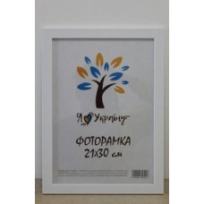 Фоторамка 21*30 Юг багет 2014 ДВП+скло б/н біла