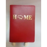 Обкл. на паспорт '' HOME'' №2 шкіра 195х135  червоний