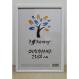 Фоторамка 21*30 Юг багет 1210 ДВП+скло б/н білий