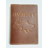 Обкл. на паспорт '' Карта '' шкіра 195х135 коричневий