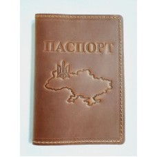 Обкл. на паспорт '' Карта '' шкіра 195х135 коричневий Обкл. на паспорт '' Карта '' шкіра 195х135 коричневий