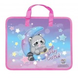 Папка пластик. з текст. ручками KIDIS Raccoon 13213