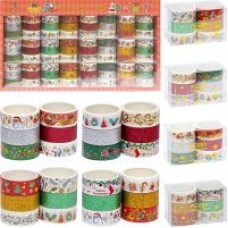Скотч декоративний Merry Christmas паперовий XM-JD2273-2  1, 5см*2м  набір -6 бобін