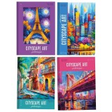Книга обліку  А4 96 арк # ''CITIES'', Рюкзачок
