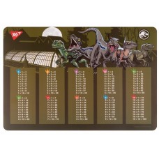 Підкладка для столу YES 42*29см Jurassic World табл множення Підкладка для столу YES 42*29см Jurassic World табл множення
