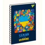 Зошит для записів YES А5/80 од.спіраль ''Ukraine 2''