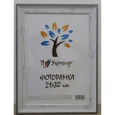 Фоторамка 21*30 Юг багет 2820 ДВП+скло з/н старовинне дерево з срібними краями