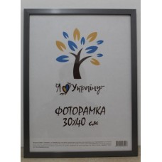 Фоторамка 30*40 Юг багет 1611 ДВП+скло б/н св-сірий