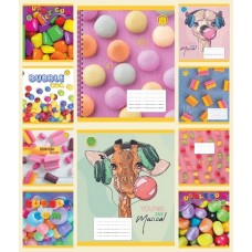 Зошит 48 арк. клітинка 13416 Ароматний BUBBLE GUM 10/80