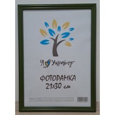 Фоторамка 21*30 Юг багет 1515 б\з ДВП+скло з/н зелений Фоторамка 21*30 Юг багет 1515 б\з ДВП+скло з/н зелений