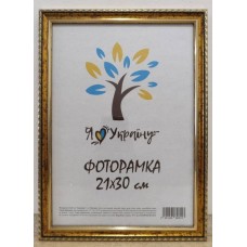 Фоторамка 21*30 Юг багет 1715 ДВП+скло з/н зол. з кор. обрамленням