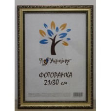 Фоторамка 21*30 Юг багет 333 ДВП+скло з/н зол-кор. з золотим обрамленням Фоторамка 21*30 Юг багет 333 ДВП+скло з/н зол-кор. з золотим обрамленням