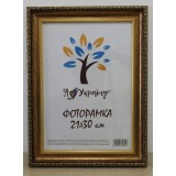 Фоторамка 21*30 Юг багет 377 ДВП+скло з/н старовинне золото з обрамленням