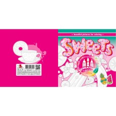 Розмальовка 200 х 200 мм 16 стор Офсет 100 г/м2 скоба диз.SWEETS Розмальовка 200 х 200 мм 16 стор Офсет 100 г/м2 скоба диз.SWEETS