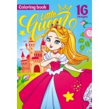 Розмальовка А4 210х297 мм 16 стор офсет 80г/м2 скоба (1+1) диз.Little Queen Розмальовка А4 210х297 мм 16 стор офсет 80г/м2 скоба (1+1) диз.Little Queen