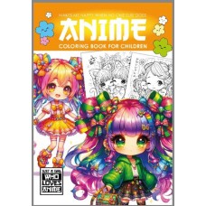 Розмальовка А4 210х297 мм 8 арк офсет 100г/м2 скоба (1+0) ANIME