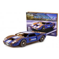Дерев'яний 3D конструктор ''FAST CAR GT''синій