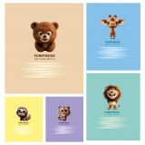Зошит Fаmily Line 24 арк # Funnybook, мокрий шовк+УФ, зворотня задруківка 20/160