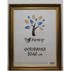 Фоторамка 30*40 Юг багет 377 ДВП+скло б/н староинне золото з обрамленням Фоторамка 30*40 Юг багет 377 ДВП+скло б/н староинне золото з обрамленням