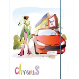 Папка на гумці А4 ''City girls'' L6010 Папка на гумці А4 ''City girls'' L6010