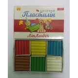Пластилін  6 кол. 110 гр.ТЕТРАДА ''ЛІПЛАНДІЯ/ПЛАСТІЛЕНД'' 461374/341