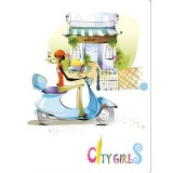 Папка з кнопкою А4 об'ємна ''City girls'' L6005