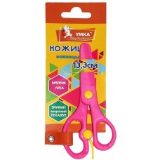 Ножиці 13, 3см, пластик., безпечні, рож., УМКА 405-12НЦ