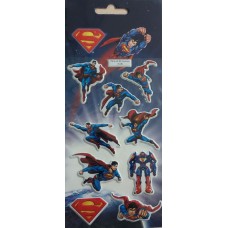 Наліпки полімерні об'ємні глянцеві Superman 10*18см 04263