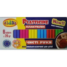 Пластилін ''Чисті руки MAXI'' 6кол.*20гр, ECO, 7643С, CLASS Пластилін ''Чисті руки MAXI'' 6кол.*20гр, ECO, 7643С, CLASS
