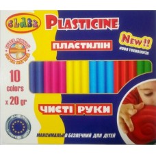 Пластилін ''Чисті руки MAXI'' 10кол.*20гр, ECO, 7645С, CLASS Пластилін ''Чисті руки MAXI'' 10кол.*20гр, ECO, 7645С, CLASS