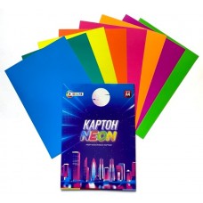 Картон кольоровий А4 ТЕТРАДА Family Line Neon  8арк/8кол ТЕ12946, 1/20