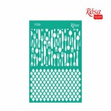 Трафарет багаторазовий самоклеючий, №1130, Фоновий, 13x20см, Серія „Recipe book“, ROSA TALENT