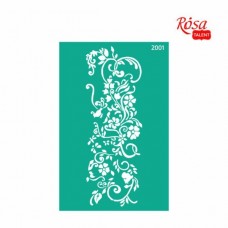 Трафарет багаторазовий самоклеючий, №2001, 13х20см, Серія „Квіти“, ROSA TALENT