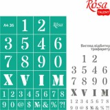 Трафарет багаторазовий самоклеючий, №36, Цифри А4 (21х29, 7см), ROSA TALENT