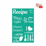 Трафарет багаторазовий самоклеючий, №4031, 13x20см, Серія „Recipe book“, ROSA TALENT
