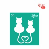 Трафарет багаторазовий самоклеючий, №50, 9х10см, серія „Love“, ROSA TALENT Трафарет багаторазовий самоклеючий, №50, 9х10см, серія „Love“, ROSA TALENT