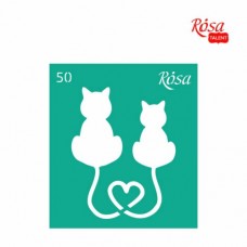 Трафарет багаторазовий самоклеючий, №50, 9х10см, серія „Love“, ROSA TALENT