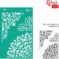 Трафарет багаторазовий самоклеючий, №510, Кутовий 13х20см, Серія „Ажур“, ROSA TALENT