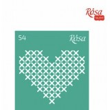 Трафарет багаторазовий самоклеючий, №54, 9х10см, серія „Love“, ROSA TALENT Трафарет багаторазовий самоклеючий, №54, 9х10см, серія „Love“, ROSA TALENT