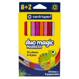 Фломастери Centropen Duomagic 10 кол 2599