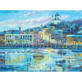 Полотно на картоні з контуром, Міста, ''Київ'', 30*40, бавовна, акрил, ROSA START