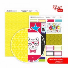 Папір дизайнерський двосторонній матовий „Color style“ 8, 21х29, 7 см, 200 г/м2, ROSA TALENT