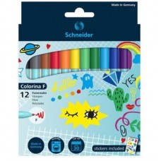Фломастери SCHNEIDER 12 кол COLORINA F (лінія 1 мм) Фломастери SCHNEIDER 12 кол COLORINA F (лінія 1 мм)
