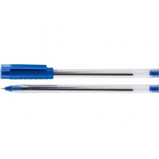 Ручка кулькова OPTIMA HYPE T 1, 0 mm. Корпус прозорий, пише синім
